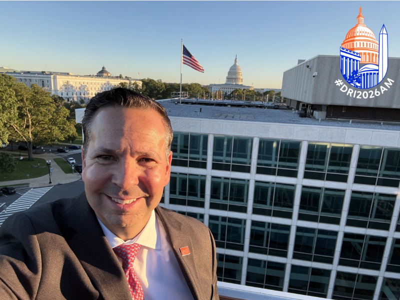 DRICommunity's tweet photo. Hi! I'm Dean Martinez, CEO of DRI. 
 
Our Annual Meeting is about the ideas we share, the relationships we strengthen, and the work we do together long after the event ends.
 
I’m proud of the commitment our members bring to this community!
 
#DRI2026AM https://t.co/fEwrJps4hq