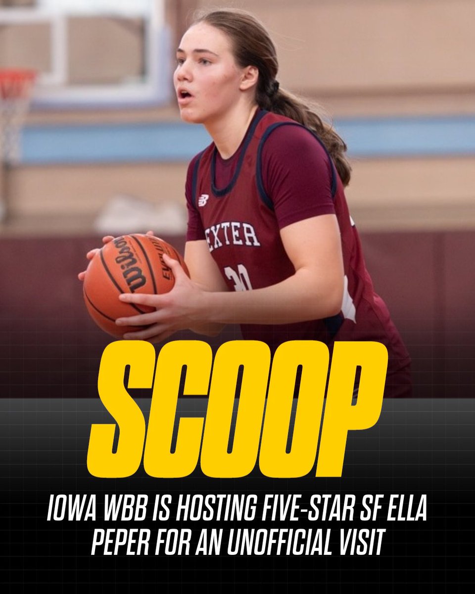 HuesmannKyle's tweet photo. NEW: Iowa WBB is hosting '28 five-star SF Ella Peper for an unofficial visit (On3+)

- Rated as the #4 player in the class by @Rivals 

- A couple of thoughts on the '28 recruiting class

MORE🏀: https://t.co/ueZEICEWft https://t.co/ZDdCBmZt2r