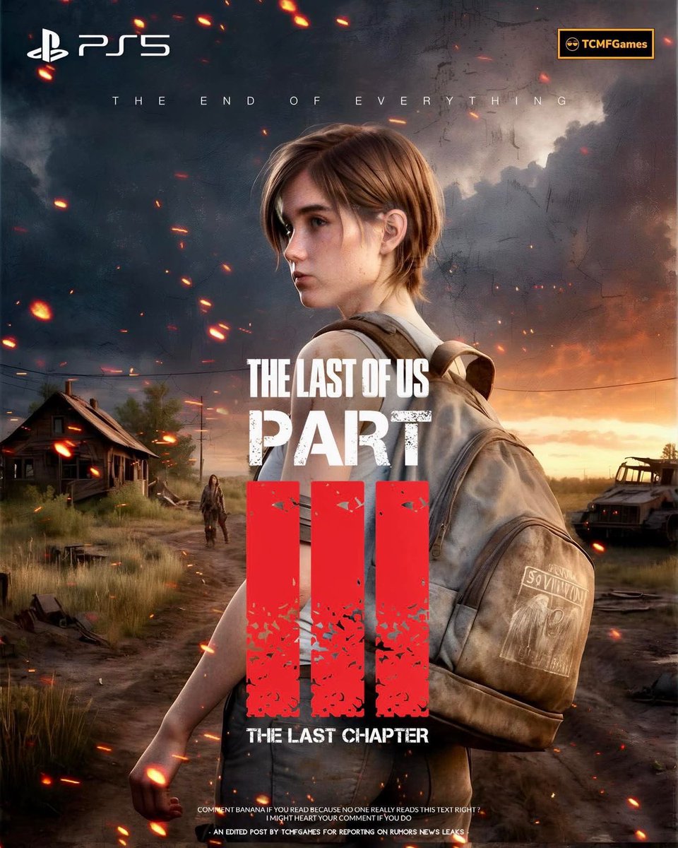 ChaosCrave_'s tweet photo. Naughty Dog has officially confirmed that
'THE LAST OF US PART III' is in active development, with Joel Miller actor Troy Baker returning to voice the character in a massive flashback-heavy campaign.

The storyline will reportedly bridge the entire
20-year gap between the outbreak and the first game.