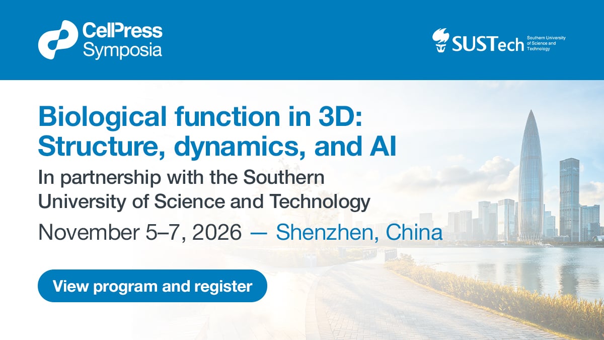 MolecularCell's tweet photo. Explore the program for #CS3Dbiologicalfunction26, Nov 5–7 in Shenzhen.
Hear from Suliana Manley, Stefan Raunser, Feng Shao & more on structural biology, imaging, AI and biological function in 3D.
There’s still time to register!
https://t.co/hy2Kgba4RK https://t.co/tO0Z2gy8Iz
