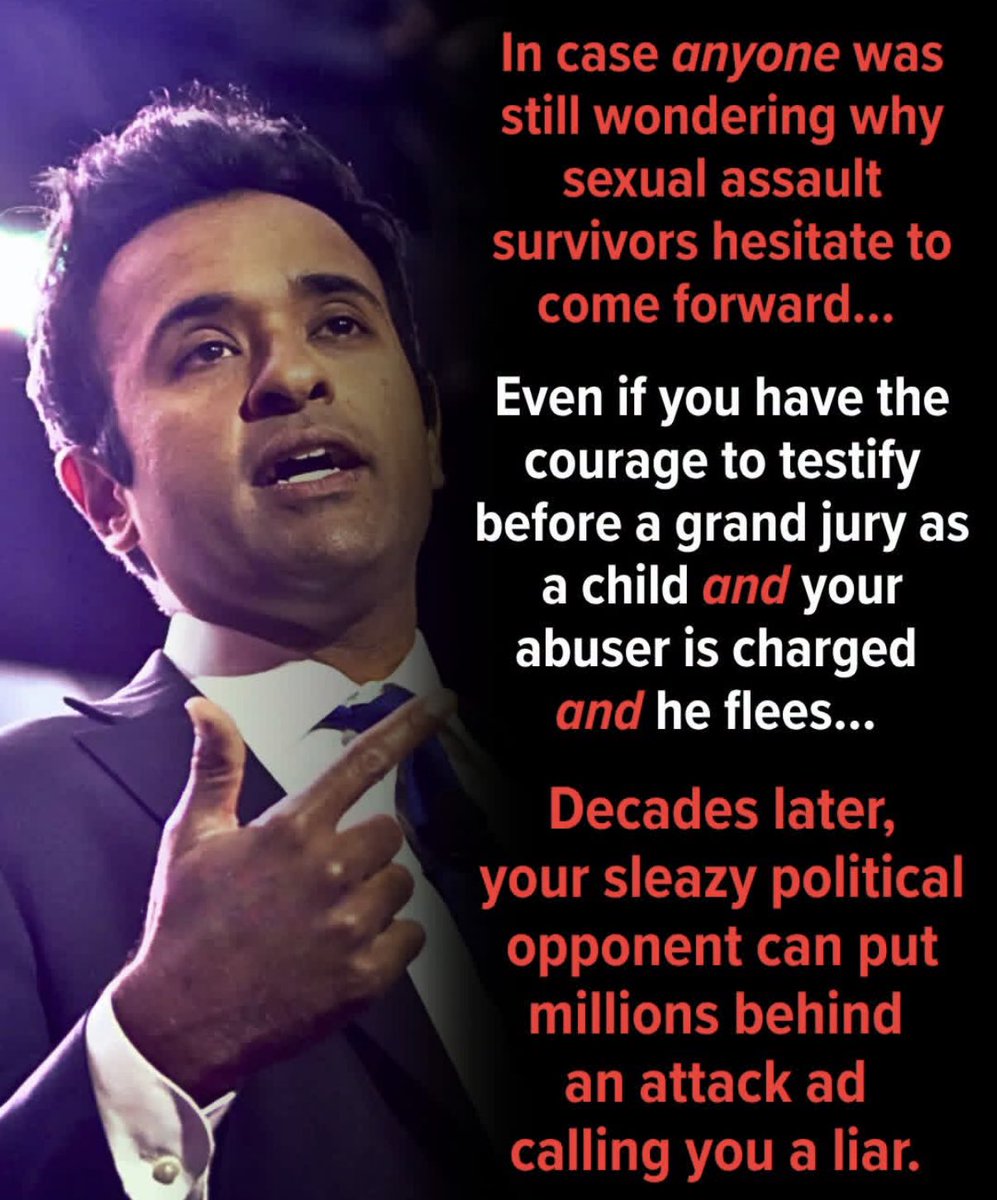 AnnieForTruth's tweet photo. Vivek Ramaswamy is a vile, disgusting POS who is running a repulsive ad against Amy Acton. Amy was only 12 years old when she sat in front of a grand jury and told them what her stepfather had done to her. He was indicted on felony RAPE charges. He then left Ohio with Acton’s mother and spent the rest of his life as a fugitive. He died in 2004 without ever standing trial. Neither Trump or JD Vance have denounced this ad. In fact they are pushing the false narrative. We have a pedophile President and a pedophile protector VP. 🤬 Both Republicans and Democrats have spoken out against this ad. Ramaswamy should never be Governor of Ohio, he should rot in hell! 🔥👿 Vote for Amy Acton, a strong, intelligent woman who will serve the people of Ohio.