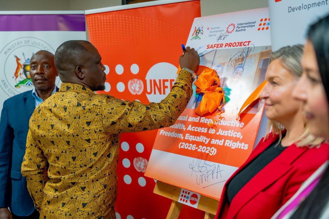 NamazziNaymah's tweet photo. The Government of Uganda, the Government of Austria and @UNFPAUganda have officially launched Phase III of the #SAFERProjectUG reaffirming their commitment to advancing sexual and reproductive health and rights (SRHR), strengthening access to justice and protecting women and girls from gender-based violence (GBV).
The partnership seeks to ensure survivors can access essential services and justice with dignity, free from discrimination and stigma.