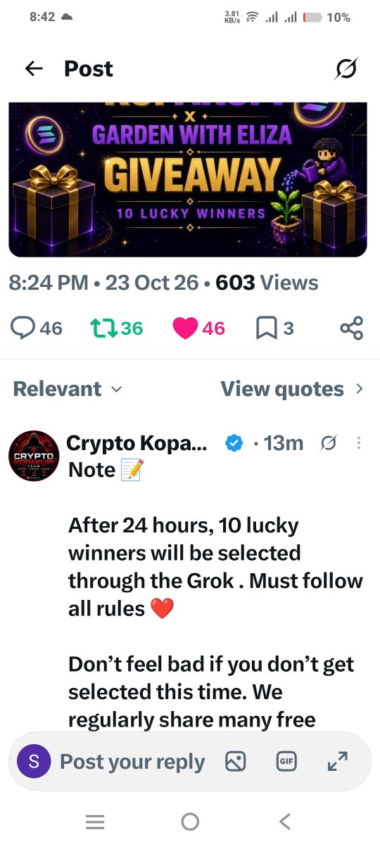 SanjuKumar30775's tweet photo. @CryptoKopakupi @GardenWithEliza 4ZYBdh8MpcjD911mRbshHDb5xyv9HRdbLn4h46cPqojX

Thank you fam for doing this is giveaway https://t.co/jf5ospTape