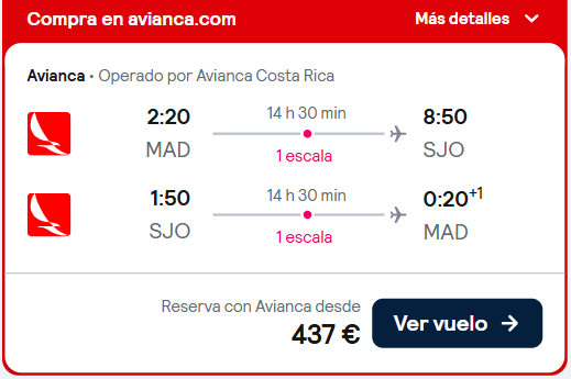 GuiaLowCost's tweet photo. 🇨🇷 ¡#CHOLLO! 🇨🇷

❗️ COSTA RICA:
⭐️ Ida y vuelta SOLO 437€

Ejemplo: del 5 al 20 de febrero de 2027, del 18 de febrero al 1 de marzo de 2027, del 5 al 15 de marzo de 2027 y del 12 al 26 de abril de 2027...etc https://t.co/OWJkgm4btE