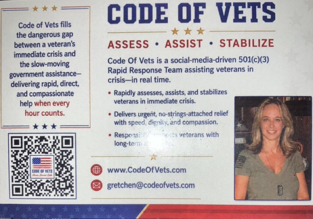 codeofvets's tweet photo. Donate. Follow. Share. We are taking care of our own. One veteran at a time. https://t.co/Xt7S7SrKZq https://t.co/QjdGJwpFGm