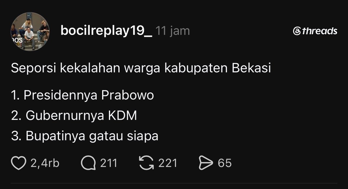 txtdrbekasi's tweet photo. curhatan warga https://t.co/mM2UJDZmvl