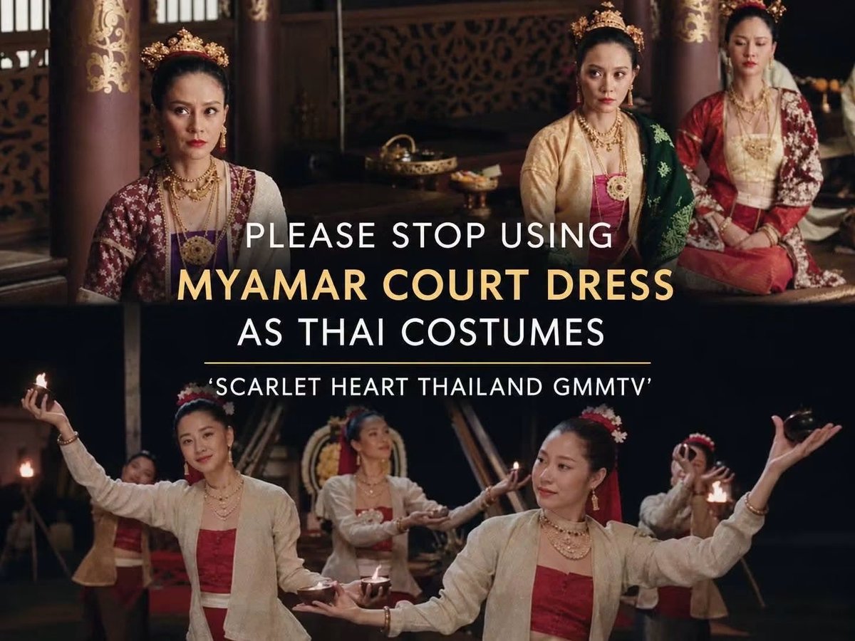 almondmmfanpage's tweet photo. Please don’t mix our culture with other cultures or elements. If you truly understand the meaning of respect, make sure to give proper credit to our cultural heritage and traditions in the series. Our culture deserves to be respected and acknowledged, not misrepresented or overlooked.

GMMTV RESPECT OUR CULTURE

#RespectMyanmarCulture
#CreditOurHeritage
#ScarletHeartTH
