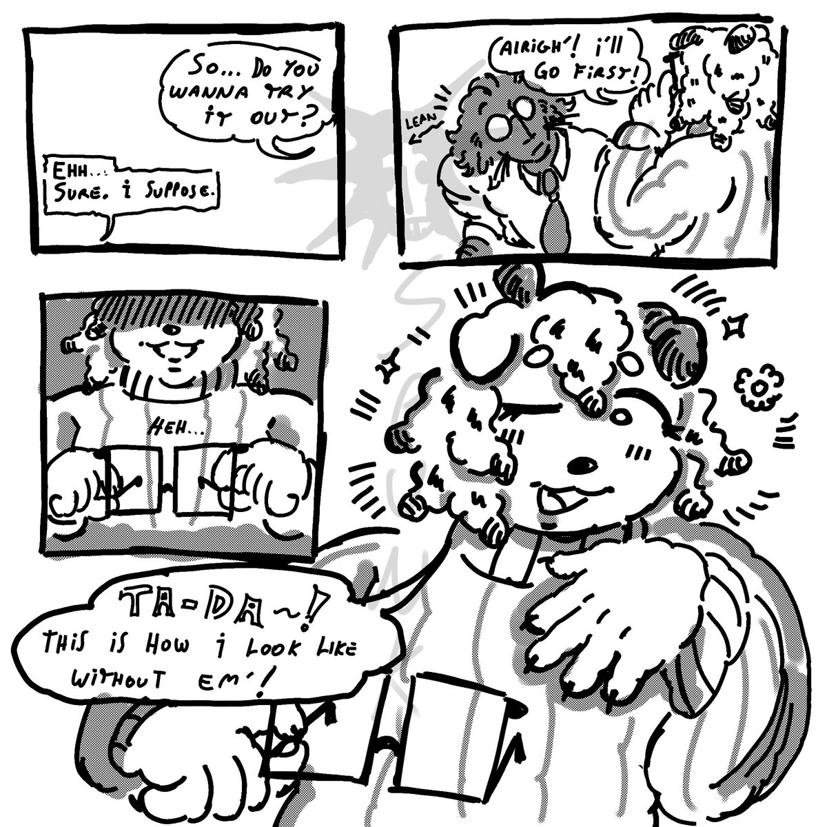 SPUNK_ARTS's tweet photo. "Glasses" part 1 (1/?)
Go my children, feed yourself with yuri while I keep cooking the other parts of the comic
(I also used this as an excuse to make Bive take her glasses off lmao)
#Regretevator #regretevatorfanart #bive #split #spive https://t.co/YaNDOis4DP
