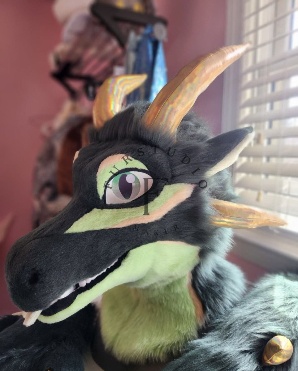 Furstudioo6's tweet photo. 🍵🐲 A closer look at this handsome emerald dragon! 💚✨ The holo gold accents look absolutely stunning against those rich green colors! 😩💛 Every little detail deserves its moment to shine!

✦ 𝙁𝙐𝙍𝙎𝙏𝙐𝘿𝙄𝙊𝙊6 ✦
𝘾𝙊𝙈𝙈𝙄𝙎𝙎𝙄𝙊𝙉𝙎 𝙊𝙋𝙀𝙉
#fursuit #fursona #commissionopen #fursuitmaker #fursuitplz #MFF #fursuitfriday