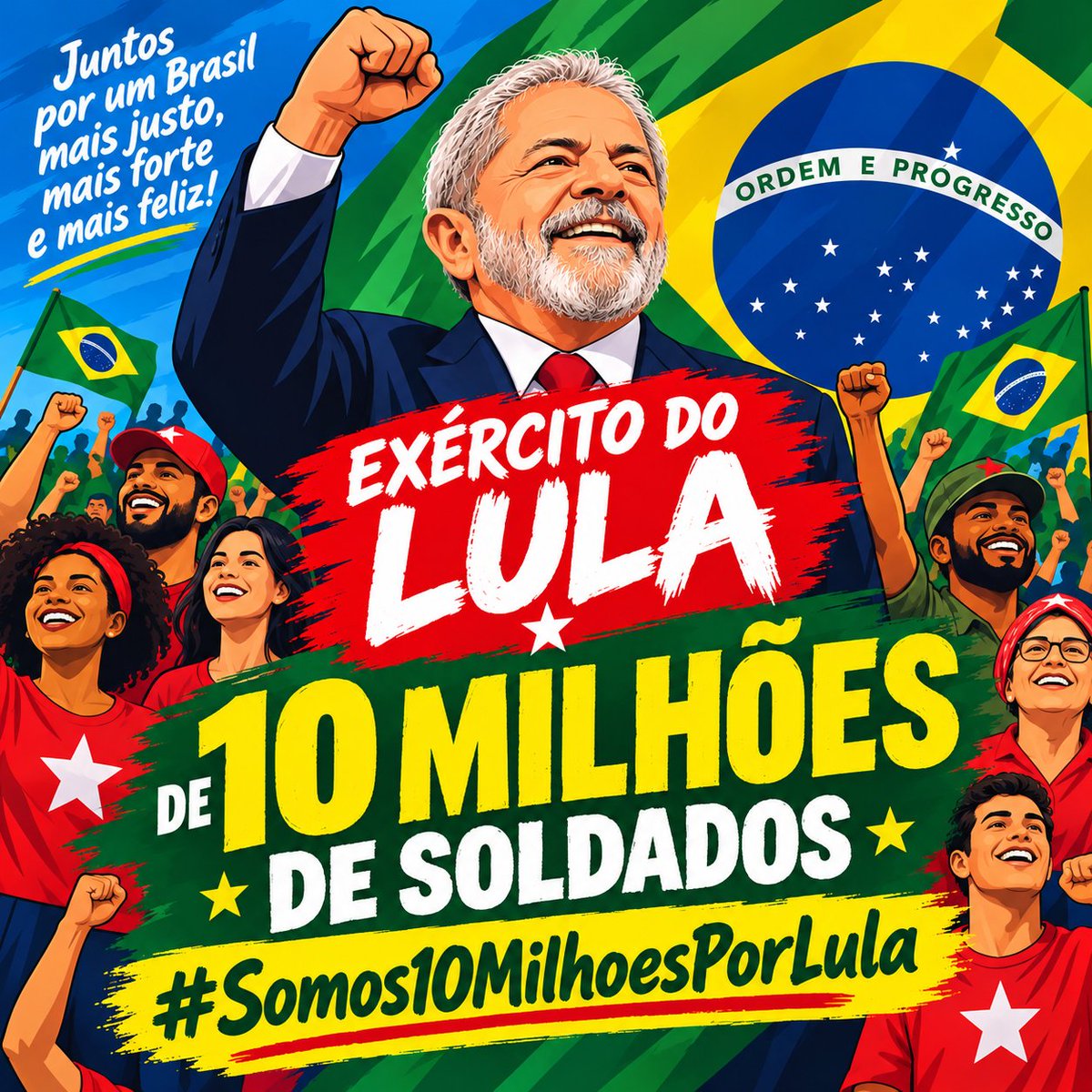 RicardoLoster's tweet photo. EXPLODE!!!! Somos o maior exército Democrático do mundo, 10 Milhões de soldados. No domingo marcharemos rumo à vitória!!! 

#Somos10MilhoesPorLula https://t.co/BLgF4e5Li1