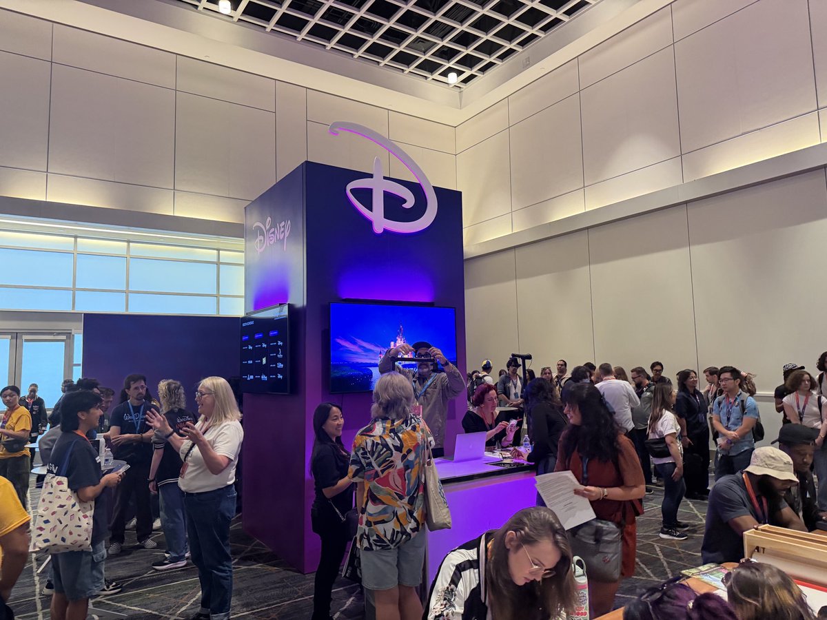 DTVANews's tweet photo. Laughing Place showcased The Walt Disney Company booth from Lightbox Expo 2026.

This is the first edition where each animation unit (WDAS, Pixar, Disney TVA, Imagineering, Lucasfilm Animation, 20th TVA) is recruiting people to work in current, upcoming and unannounced projects. https://t.co/BLNMdzOikQ
