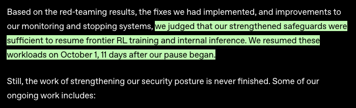 LuminaBench's tweet photo. OpenAI have resumed training of their frontier models  

This was a lot earlier than I thought so we should be getting something big relatively soon hopefully https://t.co/785n3KAFRx