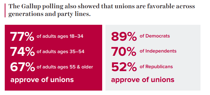 Info4Practice's tweet photo. New on https://t.co/rfJSwQ1bfW | Unions are extremely popular | https://t.co/i0oyUzPLQK https://t.co/EmCecwC6Zl