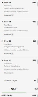 ROICapper1's tweet photo. Show Support by Hitting The Like Button or Sharing.👊

Do Not Get It Confused, Just Because I Cannot Stand #Parlays , It Does Not Mean I Cannot Win Playing Them. At The End of The Day, I Would Rather Go (3 - 1) 75% Instead of Placing a Four Leg #Parlay, But, Thought I Would Release One Just To Prove We Can Win Anyway We Like!!!! 💵💰

https://t.co/KPoTOHlWui - Small Volume
https://t.co/UOtlJ3ic4S - Large Volume 

#epl #bundesliga #seriea #ligue1 #nice #breast #stuttgart #gladbach #torino #monza #ipswichtown #nottinghamforest #sportsbets