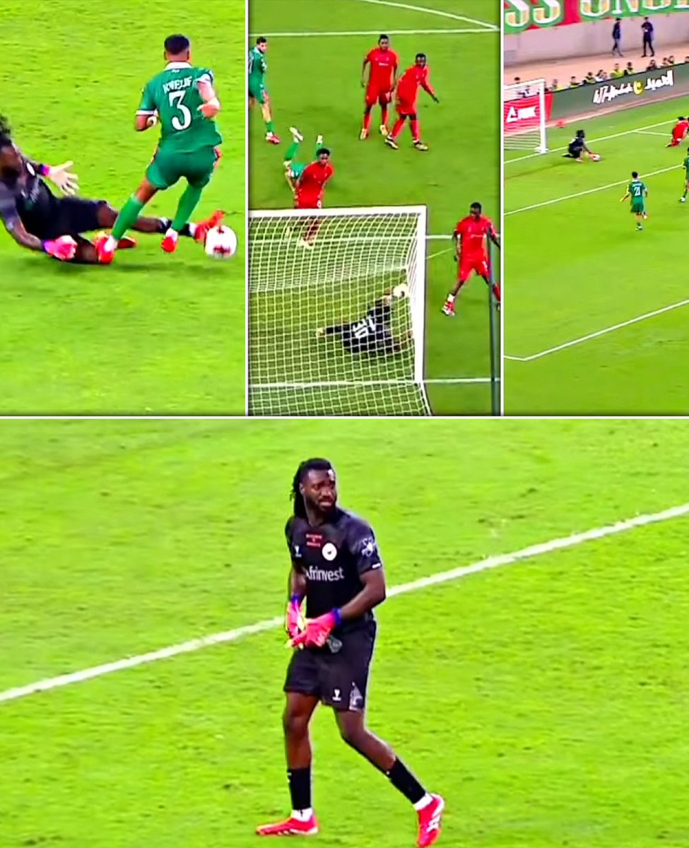 LeaguesReporter's tweet photo. Rangers goalkeeper Onuabuchi made 3 remarkable saves in the first half against  MC Alger in Algeria, making a difference 🧤 https://t.co/fgSYjiD3jp