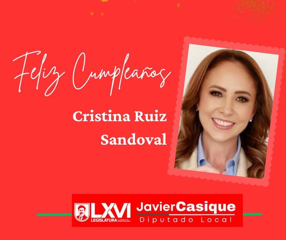 Javier_CasiqueZ's tweet photo. Felicito muy cordialmente a mi amiga Senadora @CristinaRuiz_S con motivo de su cumpleñaos. ¡Que sea un gran día de festejos y buenos deseos en compañía de tus seres queridos! https://t.co/yTKghTQpNv