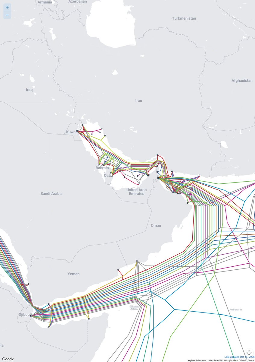 IntCyberDigest's tweet photo. ‼️ Iran has detailed plans to hit undersea internet cables in the Gulf if the US and Israel attack it again, two senior security officials told Reuters.

One said Iran would try to block repairs to prolong outages.

"If Iran is attacked, there will be no more red lines," he said. https://t.co/itpGrE4prm