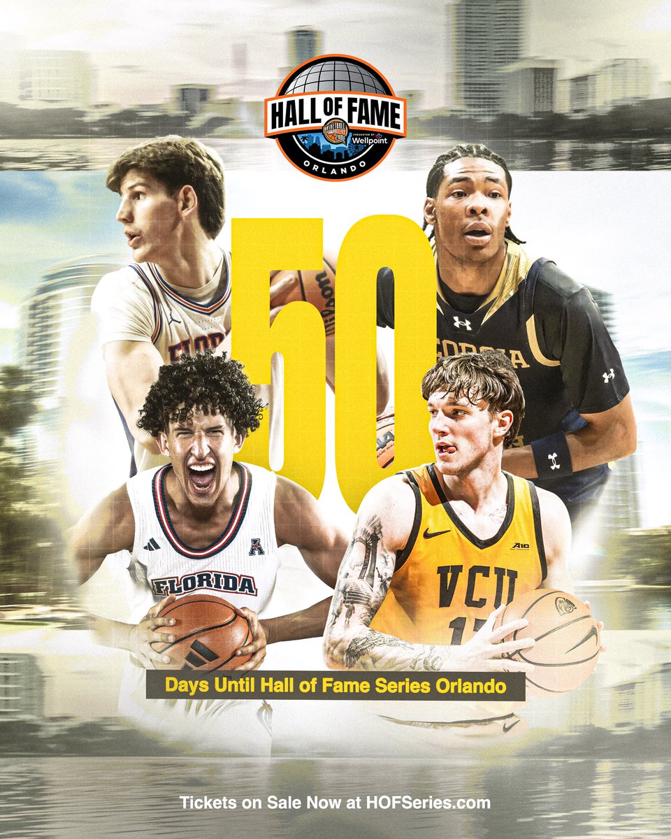 hofseries's tweet photo. 50 days until the 2026 HOF Series Orlando. 🏀 

#HOFSeries | #HoophallU https://t.co/2Zacdd6VnP