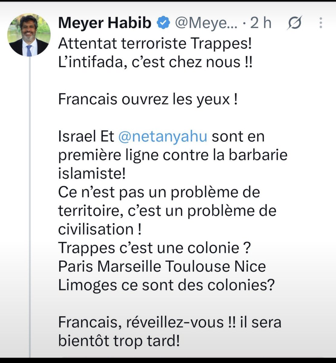ericcoquerel's tweet photo. J’espère que pôle national de la lutte contre la haine en ligne s’est déjà saisi de ce tweet (émis à 14 h, toujours en ligne ce soir) aussi stupide, son auteur inversant les raisons de la tuerie de Trappes, que raciste. 
Pour ma part je saisis le procureur de la République dès demain contre son auteur pour propos incitant à la haine, à la violence ou à la discrimination envers un groupe en raison de son origine, de son appartenance ethnique ou de sa religion.