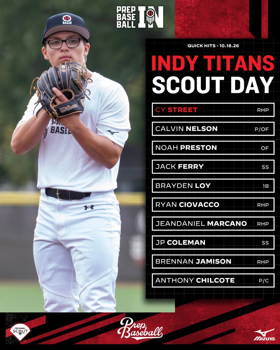 PrepBaseballIN's tweet photo. 𝗜𝗻𝗱𝘆 𝗧𝗶𝘁𝗮𝗻𝘀 𝗦𝗰𝗼𝘂𝘁 𝗗𝗮𝘆: 𝗤𝘂𝗶𝗰𝗸 𝗛𝗶𝘁𝘀

85+ prospects participated in the #TitansScout26 at Pro X last Sunday and our staff takes an in-depth look at the standouts.

ʀᴇᴀᴅ ᴀʟᴏɴɢ ʜᴇʀᴇ👇

🔗 https://t.co/pjV82bZEGn https://t.co/loosCfiSuh