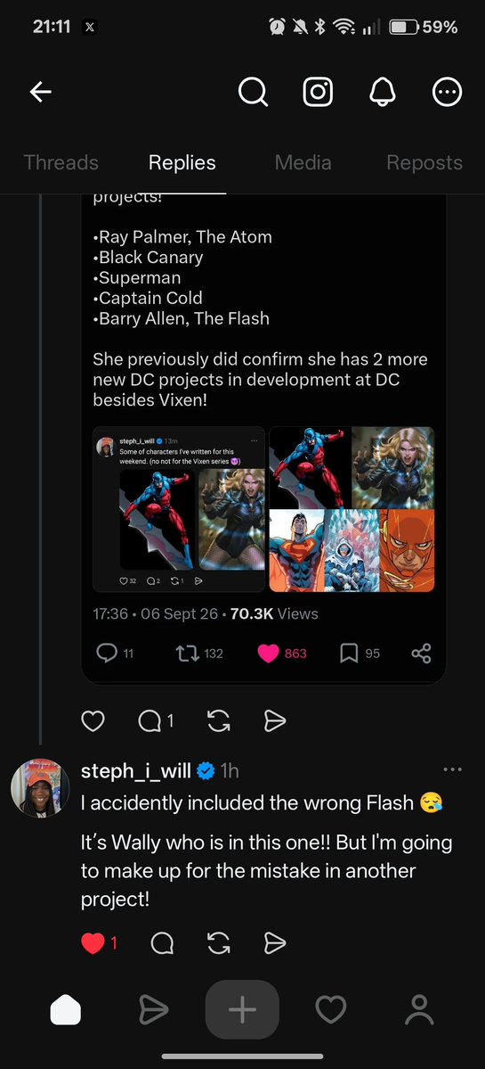 IstarFlash's tweet photo. Nevermind, she used the wrong image. Wally will be in this issue, but we might still get Barry https://t.co/WdJsaw9g84