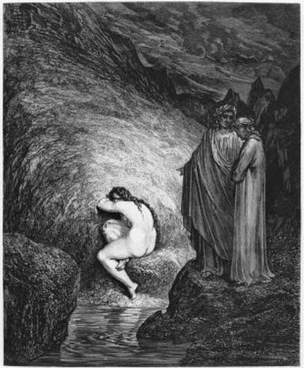 YoDanno's tweet photo. One of my favorite illustrations from the original AD&D Dungeon Masters Guide (1979) is Darlene’s wonderful succubus. ❤️

But did you know?

Take a look at the second image. That’s Gustave Doré’s depiction of Myrrha from Dante’s Inferno, published in 1861.

Look at the pose. The bent knee. The arm resting over her head.

118 years later, add a pair of bat wings, a black sun, and a little Darlene magic, and you’ve got a classic piece of AD&D artwork! 😈

I absolutely LOVE discovering connections like this in the art we grew up with.

Now I’m wondering… how many OTHER classic D&D illustrations have secrets like this hiding in plain sight? 👀