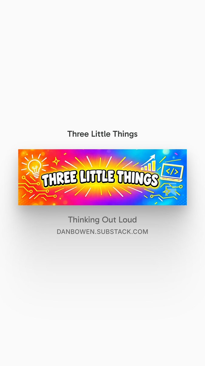dan_bowen's tweet photo. Three little things https://t.co/uVBfex8KEc https://t.co/htjOuHpYQR