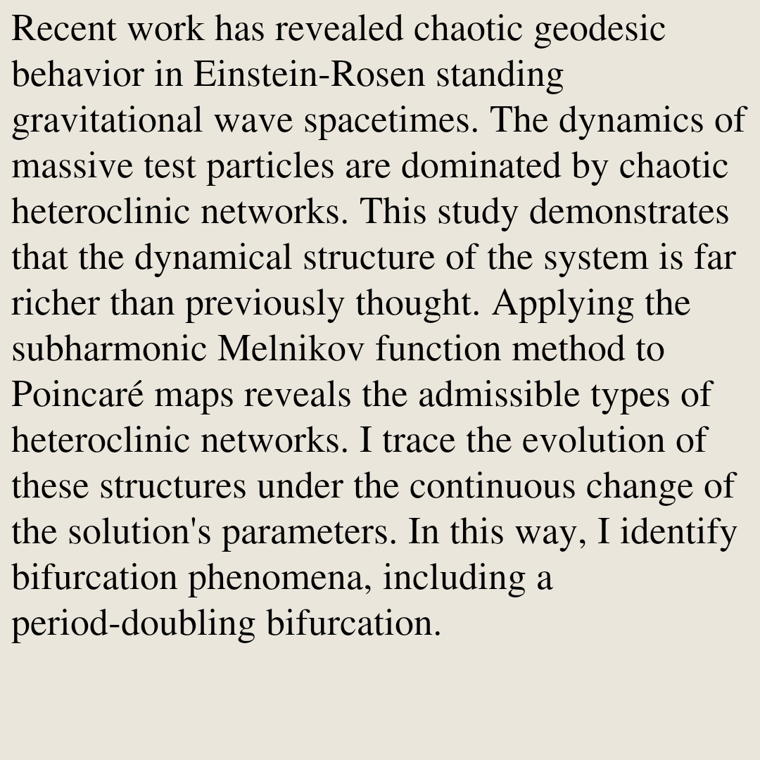 RelativityPaper's tweet photo. Chaotic dynamics and resonances in Einstein-Rosen standing wave spacetimes

Adam A. Zychowicz
https://t.co/xlSWeFmkxZ [𝚐𝚛-𝚚𝚌] https://t.co/lDjXrF4FNv