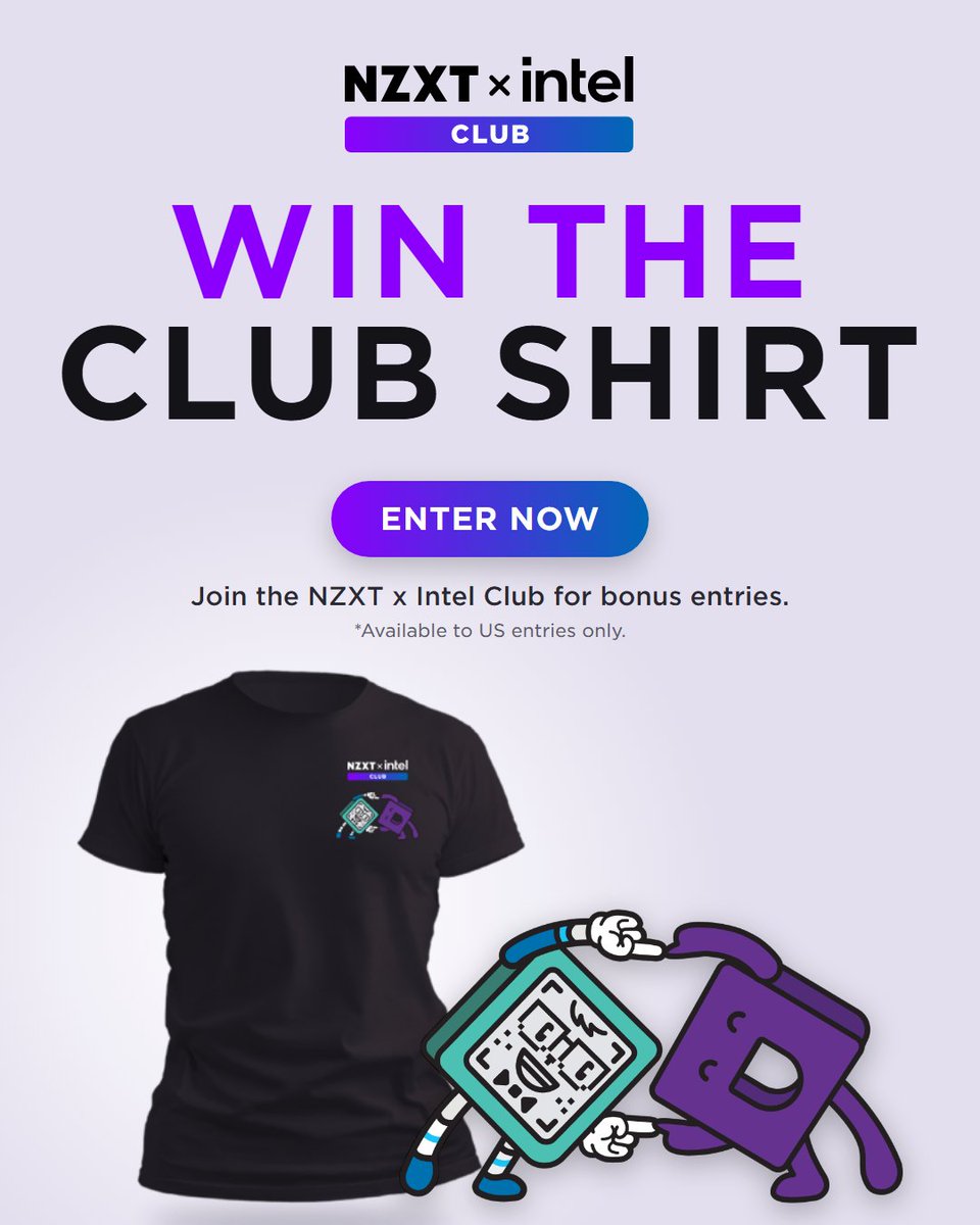 NZXT's tweet photo. Does the shirt make you look good, or do you make the shirt look good? 😏 

Join the NZXT x @IntelGaming Club and win a shirt, plushie set, and even a FREE COMPUTER!

[US ONLY] https://t.co/DOzxBJeDuN https://t.co/2TlkzVMoST