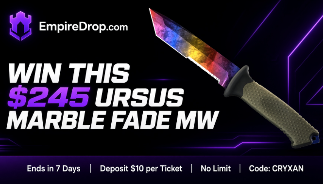 Destructum's tweet photo. 💎255$ https://t.co/qArEvTo9Dj Deposit Contest💎

🏆245$ Ursus Marble Fade MW for a random🎟️
🎁10$ Bonus for  retweet-like -tag friend

✅Depo 10$ per ticket- No Limit Code Cryxan
https://t.co/hf2iyNEX27 (Dm proof + site username-id) 
🚨Combine with this 2000$ LB https://t.co/RSsdCVVDJB

⏰7 Days