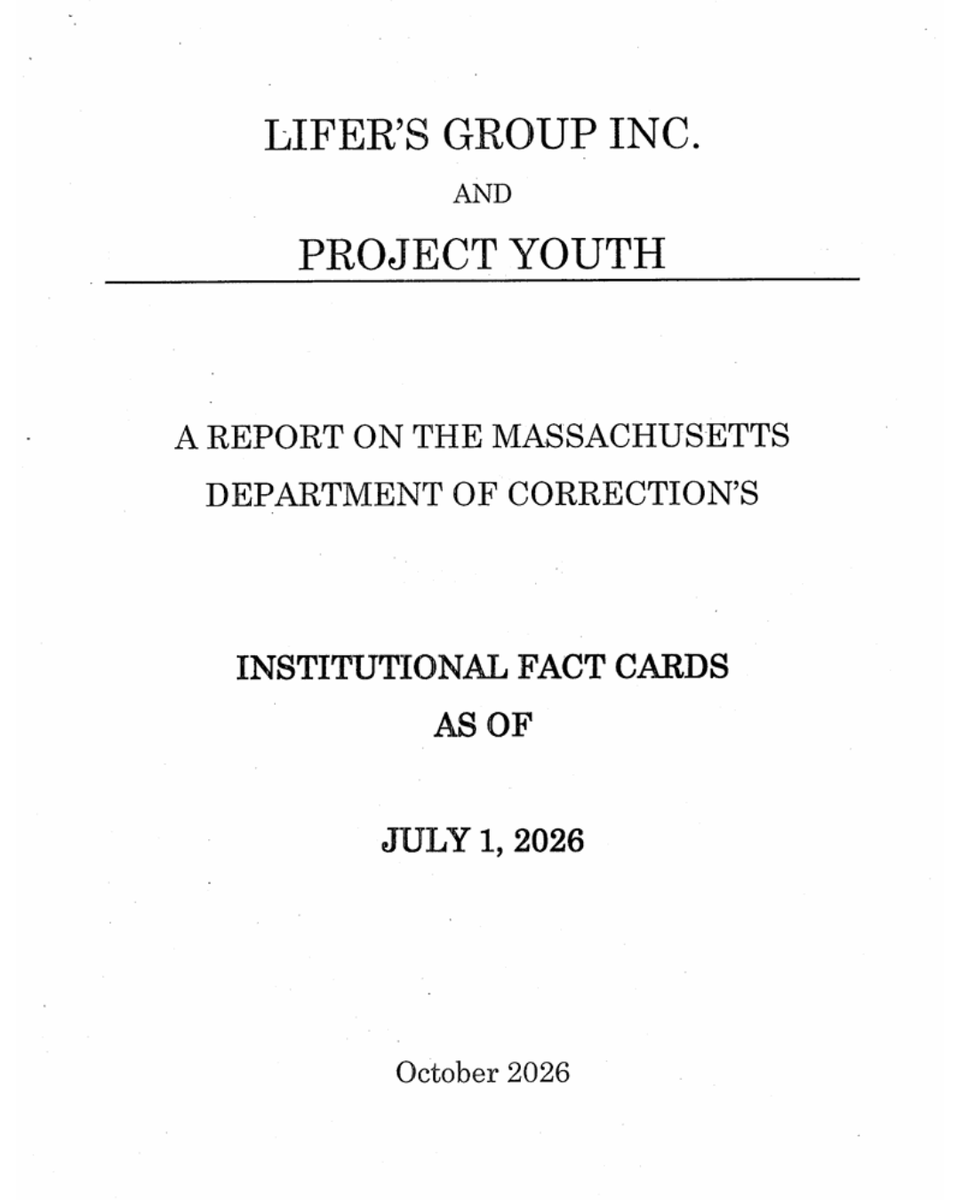 PLSMA's tweet photo. The DOC's Institutional Fact Cards provide valuable data on MA's incarcerated population. MCI-Norfolk Lifers Group, Inc. &amp; Project Youth examine and contextualize these statistics, offering insights that help look beyond the numbers &amp; understand the challenges of incarceration. https://t.co/1AASvECtFR