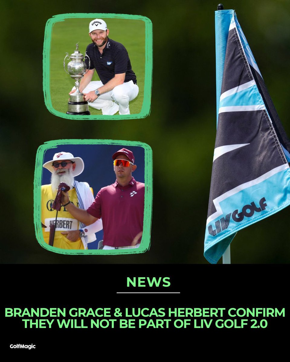 GolfMagic's tweet photo. Branden Grace and Lucas Herbert have confirmed they are following Ian Poulter out of the LIV Golf exit door. ❌️ https://t.co/7RTUcCKroe