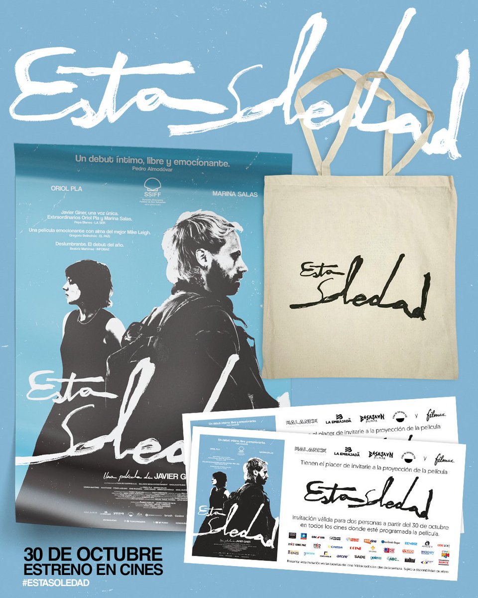 el7arte's tweet photo. Sorteo #EstaSoledad: Llévate una totebag y una entrada doble para ver la película en salas de la Península y Baleares (no Canarias) https://t.co/rqjqs1Pji5 https://t.co/0nKPc2Bk0j
