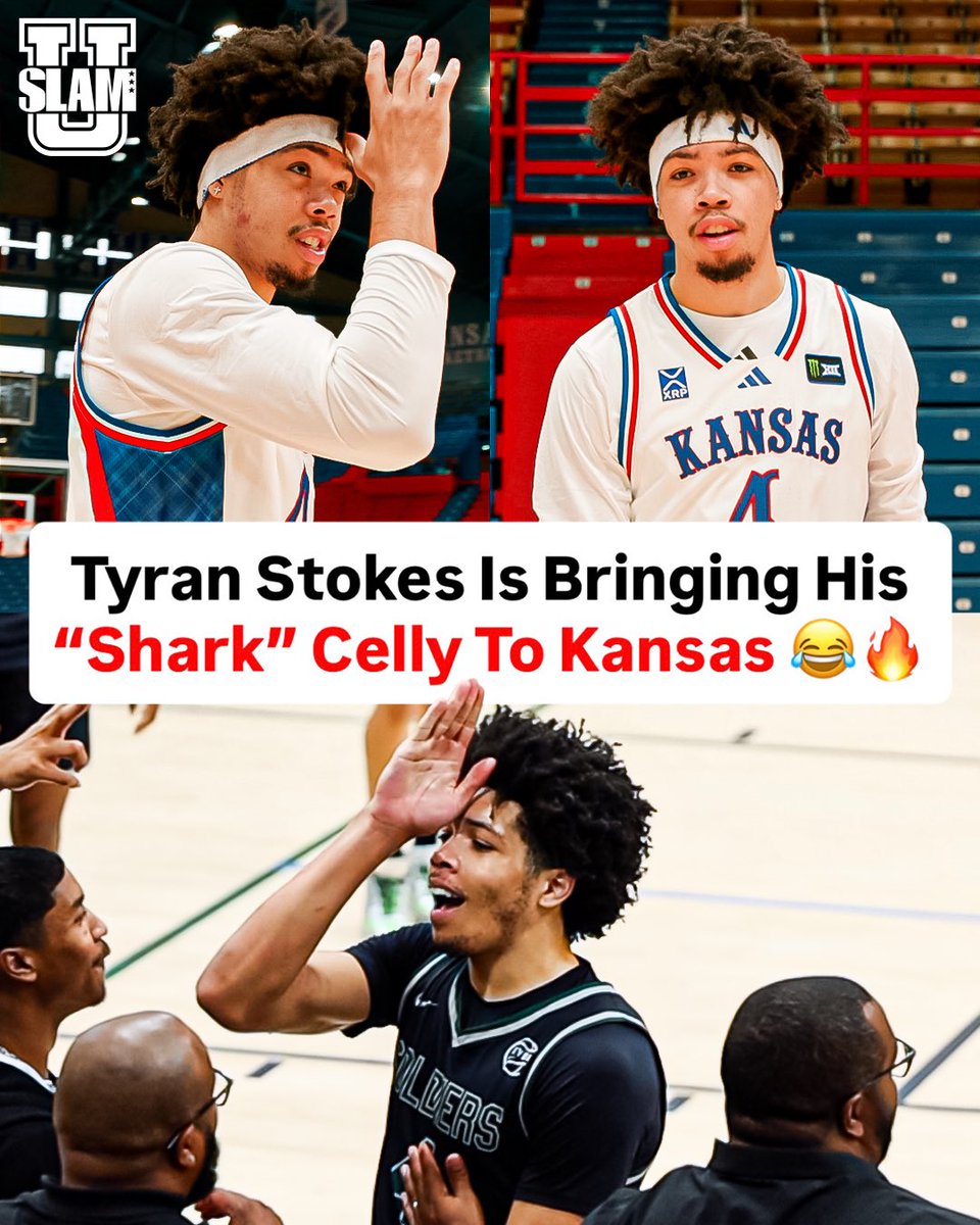 SLAMonline's tweet photo. I need to see Allen Fieldhouse hitting the double shark at least once this season 😂🔥 https://t.co/bkyt24XRNV
