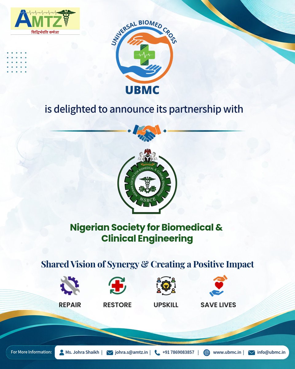 UBMCinfo's tweet photo. 🤝 UBMC welcomes the @NSBCEngineering to a global partnership focused on strengthening biomedical engineering, building technical capacity, &amp; improving healthcare technology worldwide.

Join the movement: https://t.co/wV36IM6W7T

#UBMC #NSBCE #BiomedicalEngineering #GlobalHealth https://t.co/u7msEW2voU
