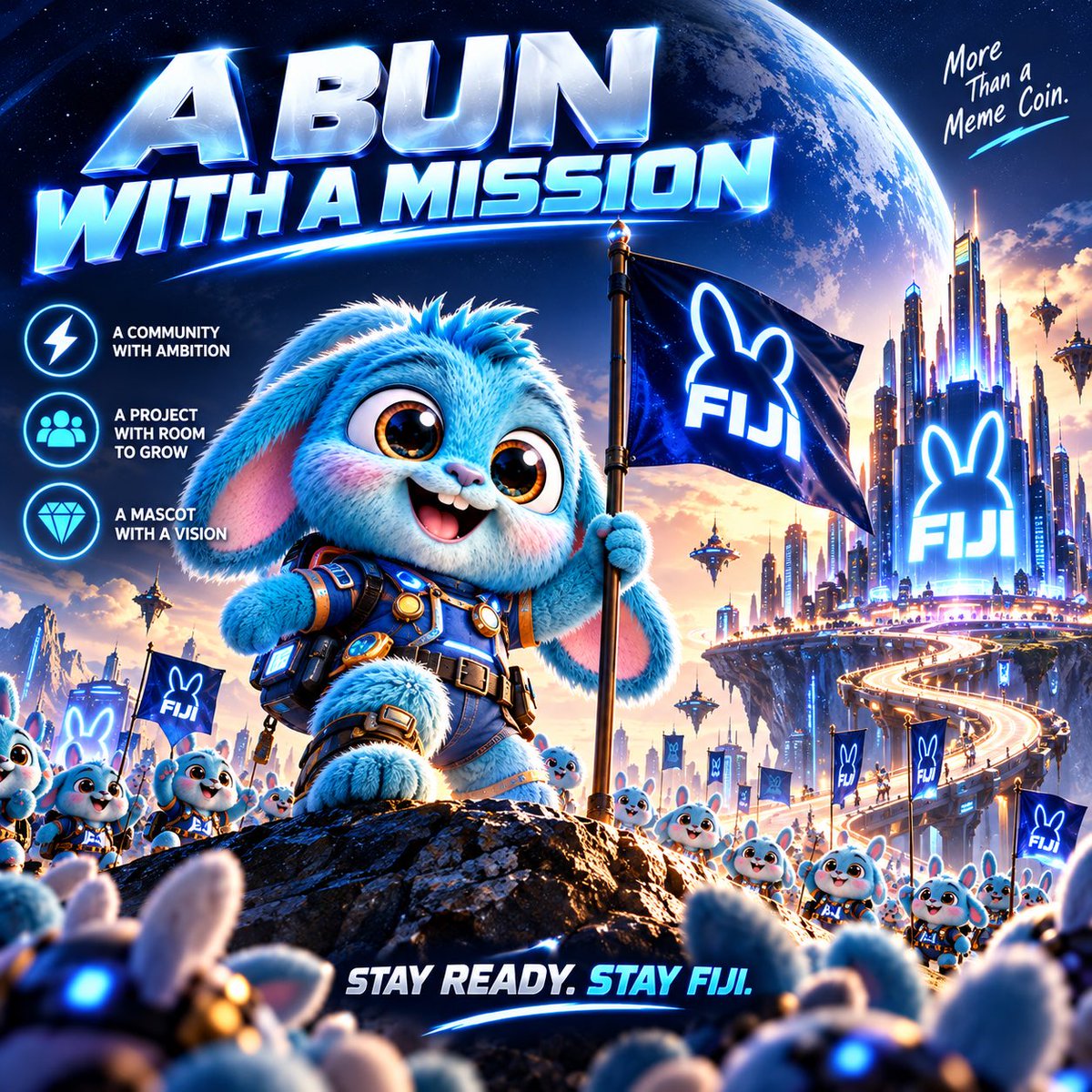 Fiji_labs's tweet photo. 🐰💙 A BUN WITH A MISSION.

More than a meme, FIJI is a vision fueled by community, creativity, and ambition. 🚀

The journey is just beginning. The next chapter is ours to write. 🌌

STAY READY. STAY FIJI.  

Ca: 5D3Nafx9SV2TNd6KLmnyWi71QQTGZaGJBAqghk4Tpump

#FIJI #Solana #fypシ゚viralシfypシ゚