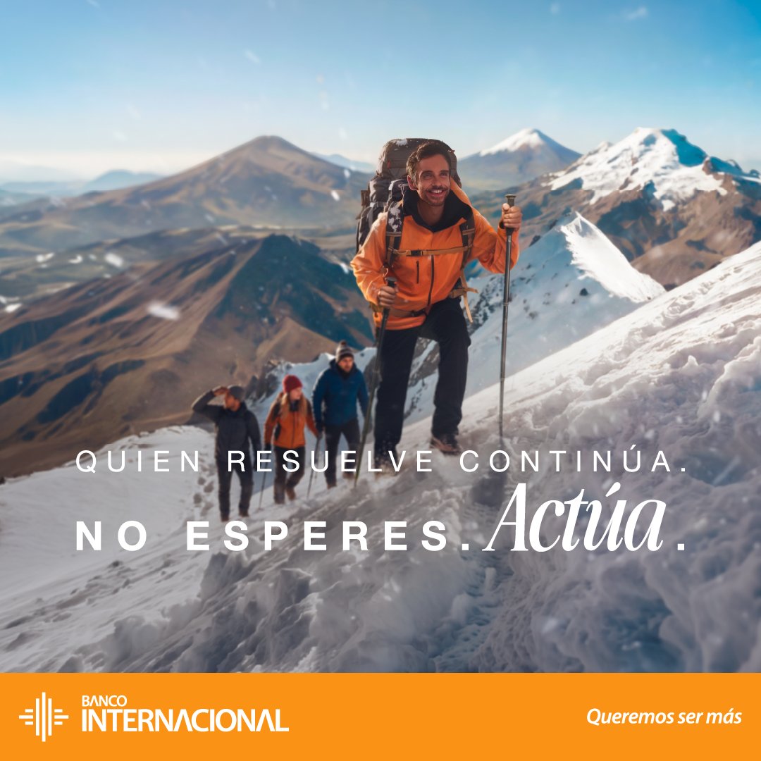 BaninterEc's tweet photo. 🏔️ Llegar a la cima requiere tomar la iniciativa y avanzar.  Abre tu Cuenta de Ahorros 100% en línea. 

No esperes. Actúa. https://t.co/tlf6nL2EaT
