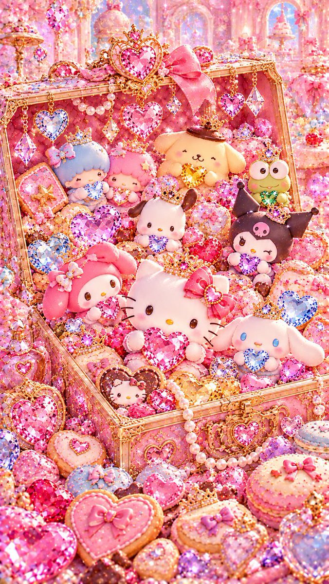 ChunWang111's tweet photo. Jewelry box containing Sanrio Characters #jewelry #kawaii https://t.co/vQGPd7aBiz