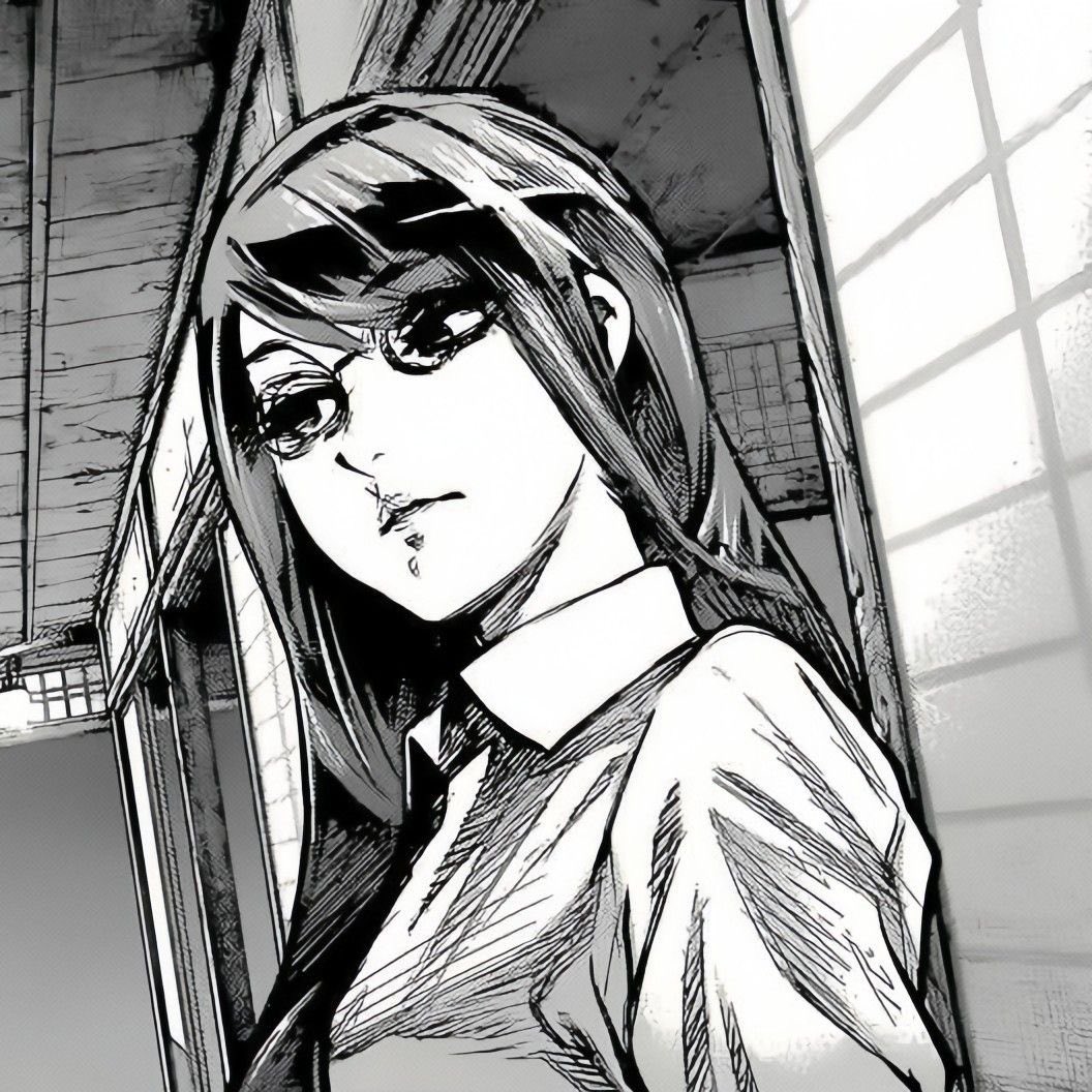 rizekamshiro's tweet photo. rize in the manga vs anime https://t.co/Xy3uizePDW