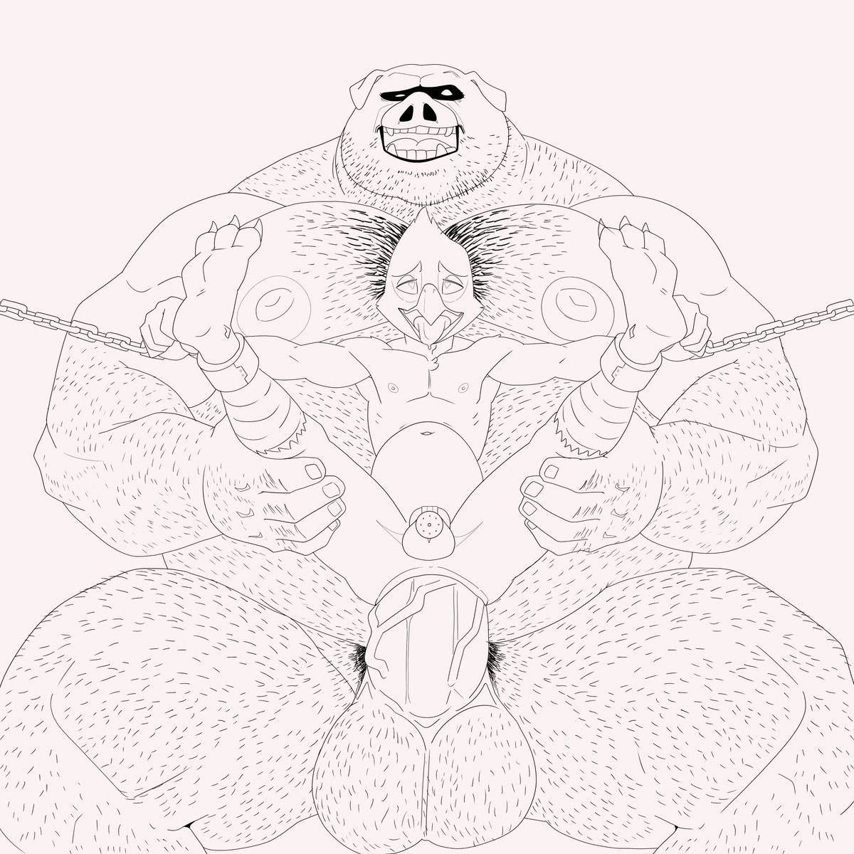 _Modern_Bird_'s tweet photo. It's a nightmare being into super hairy guys, because you have to draw so much bodyhair. https://t.co/zlCoTcIt9a