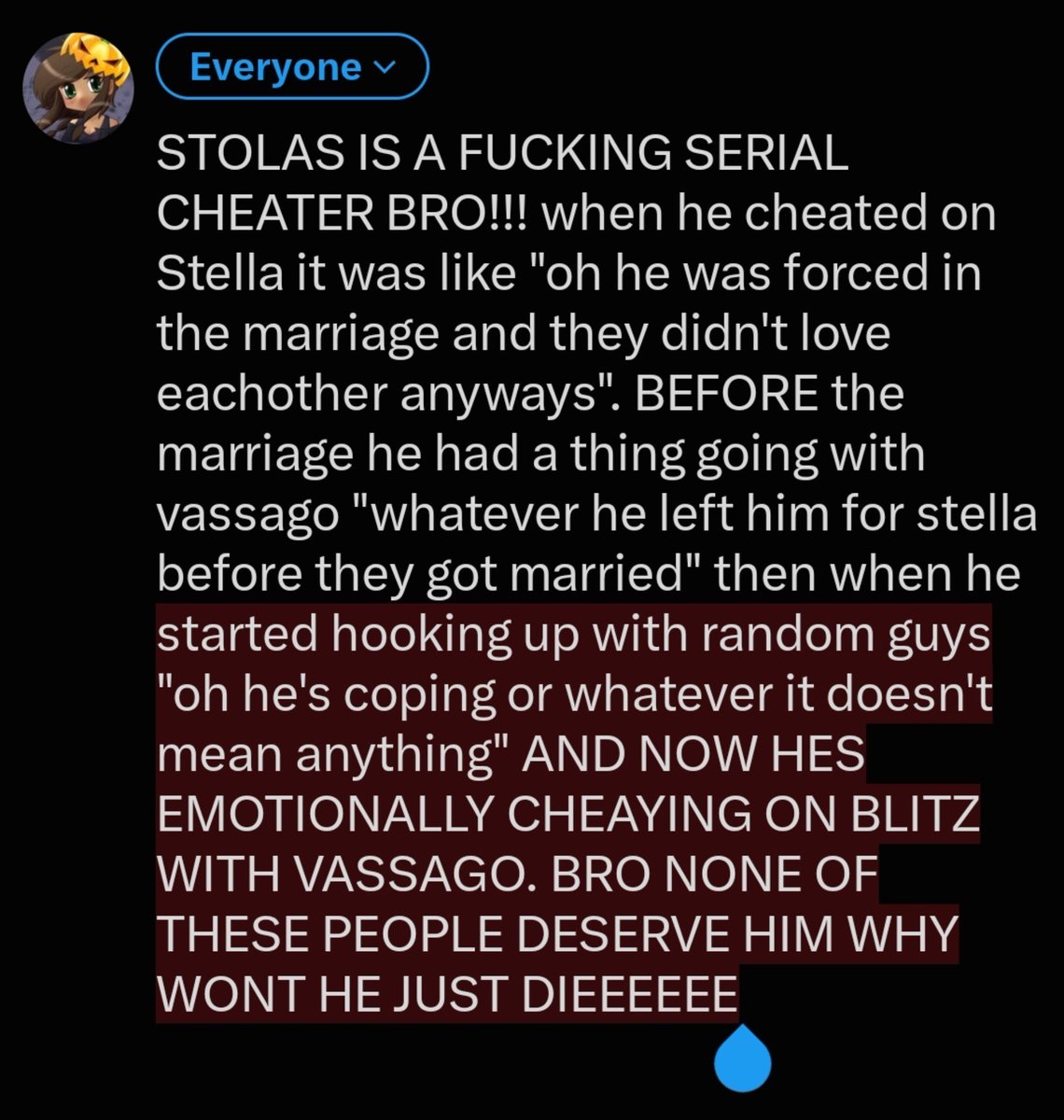 sofairyy's tweet photo. I just finished helluva boss ep 5 and I have some OPINIONS..! #FUCKSTOLAS https://t.co/3xaqbsnH94