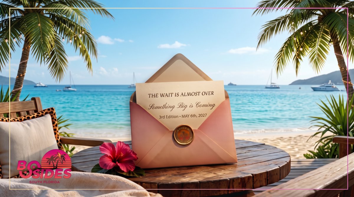 bsidessoflo's tweet photo. 🔥 Save the date: BSides South Florida 2027 🌴
May 6, 2027. Learn, debate and connect with the South Florida cyber familia. Beach vibes included. 🦆⚡
#BSidesSoFlo #Cybersecurity #InfoSec https://t.co/6m5AEAjeDW