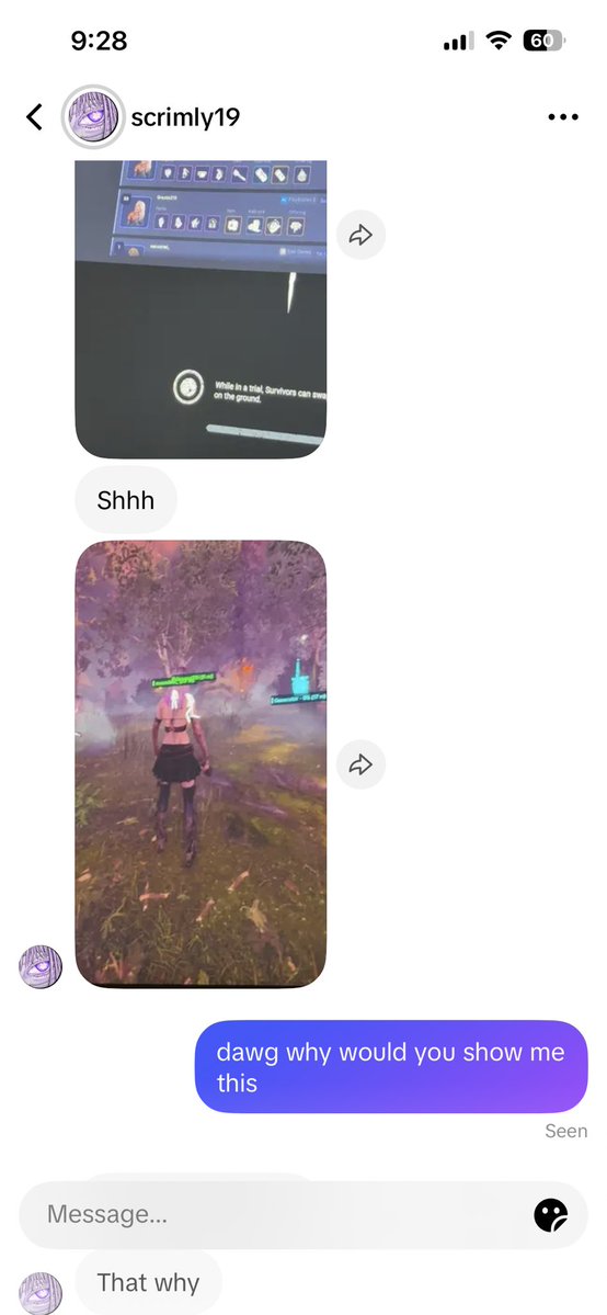 brnfrmawsh's tweet photo. so I reported a cheater in DBD 11 days ago, a cheater which (for some reason) decided to send me screenshots of their cheat overlay and proof of them cheating 😭

I just got word back from BHVR that they will not be taking any action because I can’t prove it happened… ⬇️ https://t.co/a1yfjN2cWT