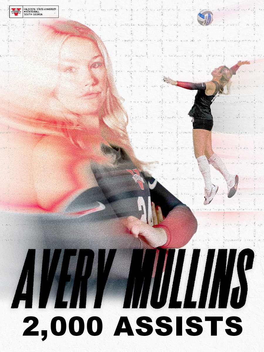 VState_VB's tweet photo. 2️⃣𝙆 𝘾𝙖𝙧𝙚𝙚𝙧 𝘼𝙨𝙨𝙞𝙨𝙩𝙨

Congratulations to Avery Mullins who recorded her 2,000th collegiate career assist on Tuesday in the win against AUM.

#GOBLAZERS🔥 | #VStateVB https://t.co/PcF7NdUnN6