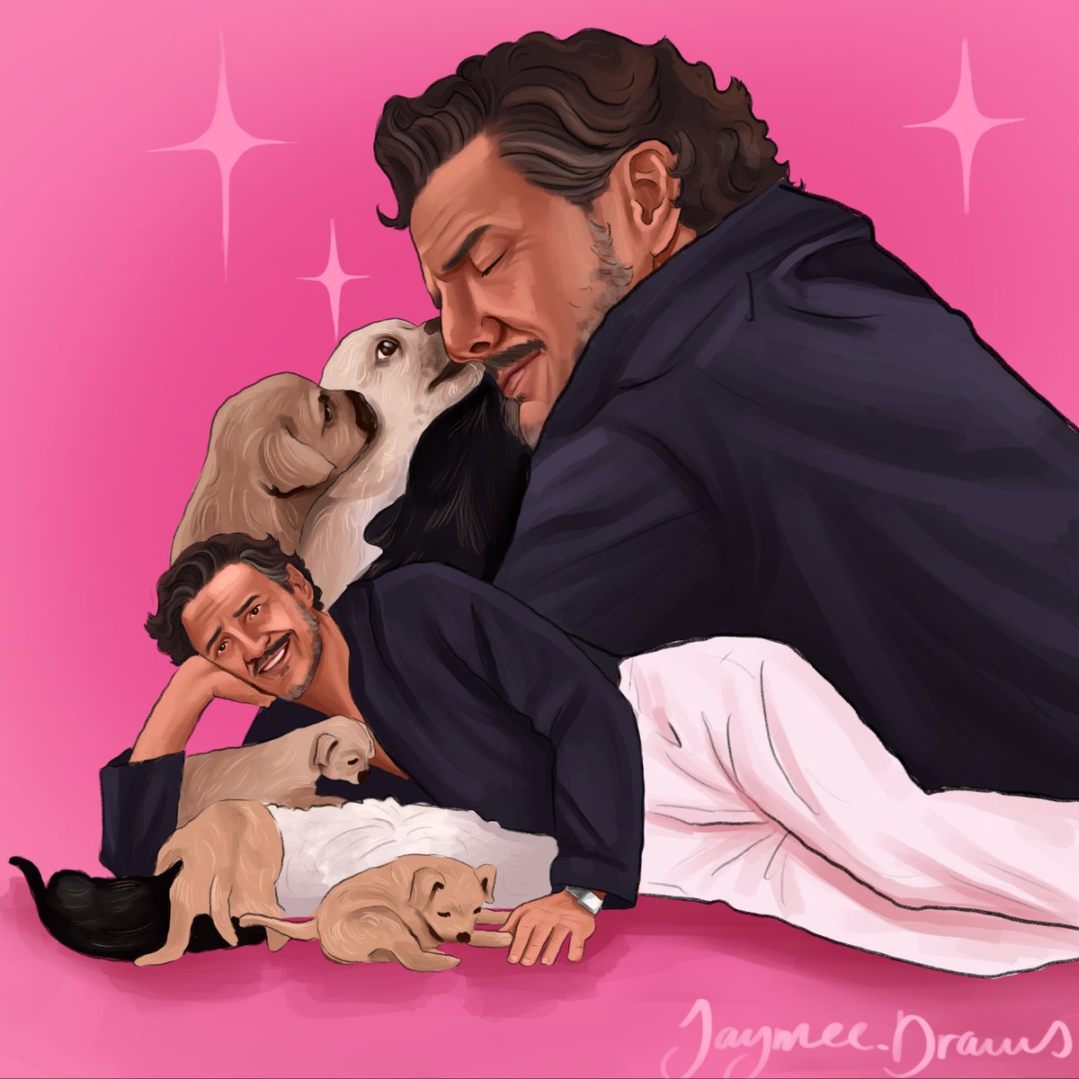 Jaydraws0's tweet photo. Pedrotober day 23 puppy interview 💕

I still can’t belive we got this interview!! I love it so much all such cuties!!

#pedrotober2026 #pedropascal #pedropascalart #puppyinterveiw https://t.co/QpVVuO5qqr