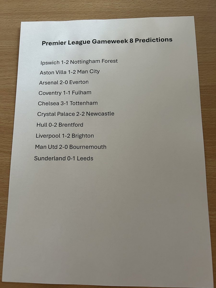 DGDFreeTips's tweet photo. Premier League Gameweek 8 Predictions https://t.co/JAIh474YlZ