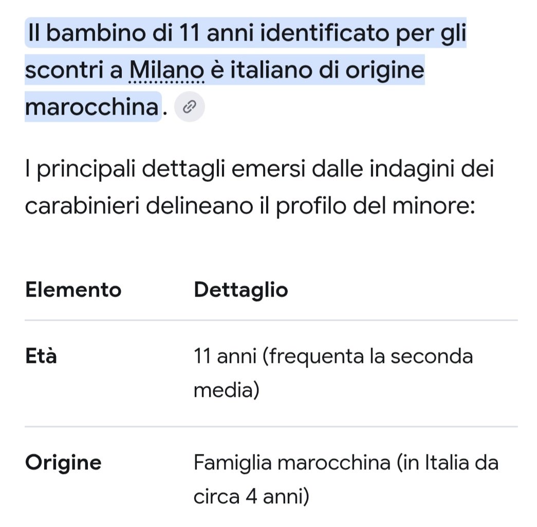ChiodiDonatella's tweet photo. Dicevano che era "italiano figlio di italiani".
Invece sembrerebbe sia italiano ma di origine #marocchina.
Ma la cosa curiosa è che lui ha 11 anni.
E la famiglia sarebbe in #Italia da circa 4 anni.
Lo hanno adottato?
O la famiglia era da prima clandestinamente nel nostro Paese?
O non è neanche italiano?
#Milano
