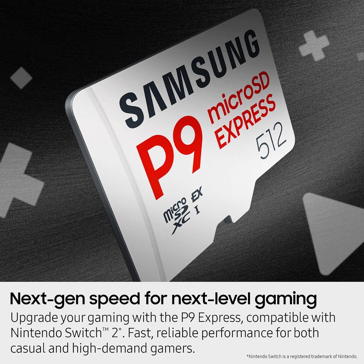 NinWire's tweet photo. Samsung P9 Express microSDXC 512GB for Nintendo-Switch 2 down to $99.97 at Amazon. 33% off. (#ad) https://t.co/G1QzSVFUb1 https://t.co/mqYd9Ldy4L