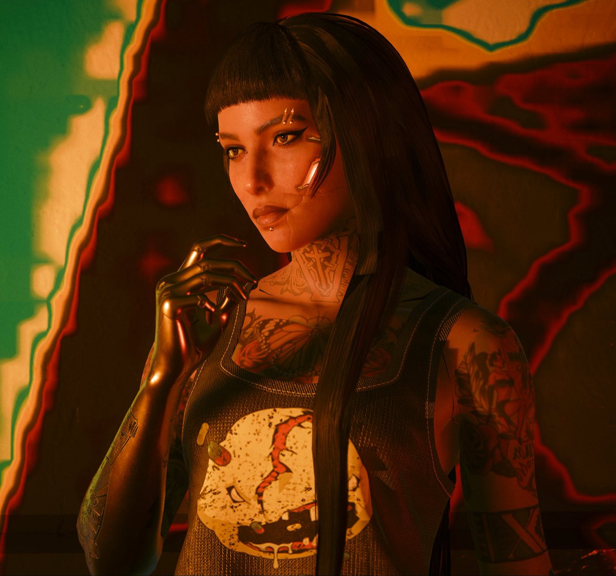 softhosea's tweet photo. everyone say hi to my new cyberpunk oc 😝 https://t.co/ENWPWzoW8H