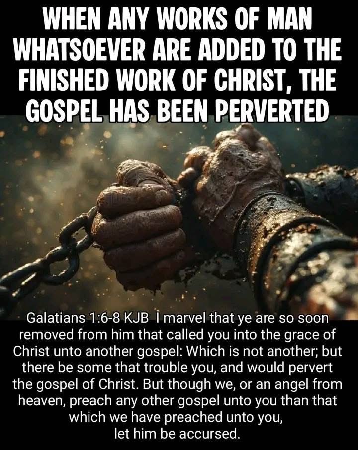 BookOfRevelatio's tweet photo. Jesus did all the work on the cross no amount of good works,baptism,sacraments ETC; will save you!  You’re either with Jesus and his finished work or you’re against it salvation is grace through faith in Jesus Christ if salvation was .0001% us we’d be doomed for the lake of fire! https://t.co/yWY8Tr9tIa
